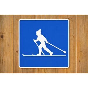 Cross Country Ski Recreation Sign Winter Sports Skiing Travel Camp Outdoors Hike